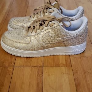 Nike Air force 1 "Gold Piranha" sneakers